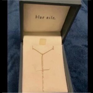 Blue Nile Long Diamond & Gold Bar Pendant In 14k Yellow Gold - 30" (1/4 ct. tw.)